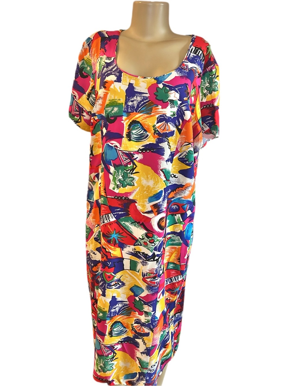 Vintage Loree Dee Abstract Midi Dress